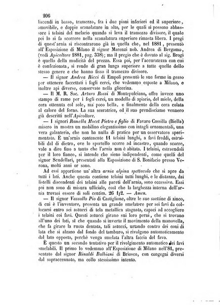 L'apicoltore giornale dell'Associazione centrale d'incoraggiamento per l'apicoltura in Italia