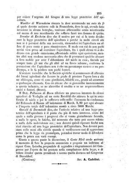 L'apicoltore giornale dell'Associazione centrale d'incoraggiamento per l'apicoltura in Italia