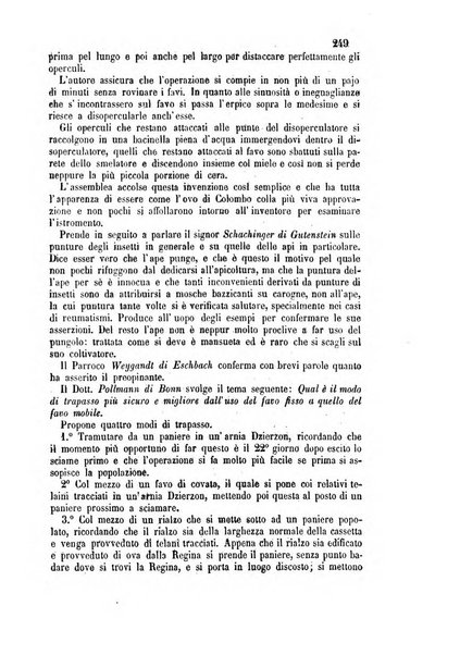 L'apicoltore giornale dell'Associazione centrale d'incoraggiamento per l'apicoltura in Italia