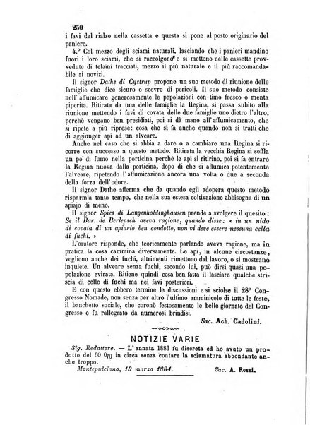 L'apicoltore giornale dell'Associazione centrale d'incoraggiamento per l'apicoltura in Italia