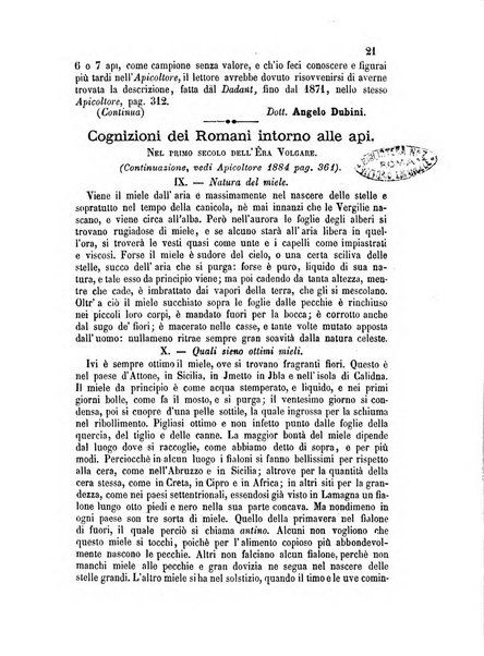 L'apicoltore giornale dell'Associazione centrale d'incoraggiamento per l'apicoltura in Italia