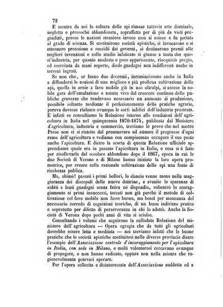 L'apicoltore giornale dell'Associazione centrale d'incoraggiamento per l'apicoltura in Italia