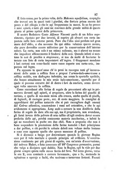 L'apicoltore giornale dell'Associazione centrale d'incoraggiamento per l'apicoltura in Italia