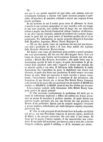 L'apicoltore giornale dell'Associazione centrale d'incoraggiamento per l'apicoltura in Italia