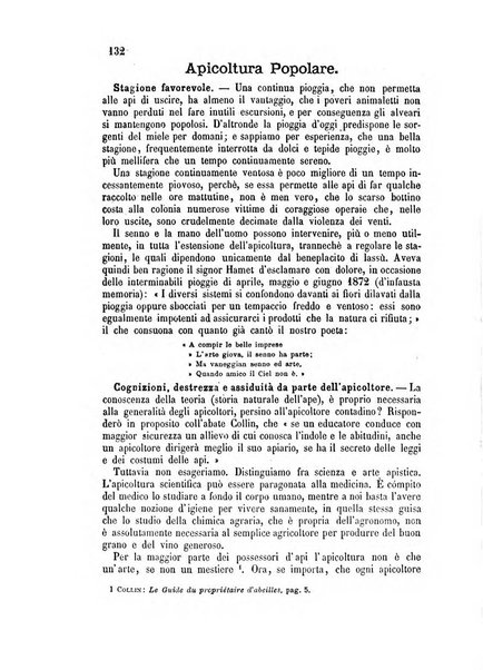 L'apicoltore giornale dell'Associazione centrale d'incoraggiamento per l'apicoltura in Italia