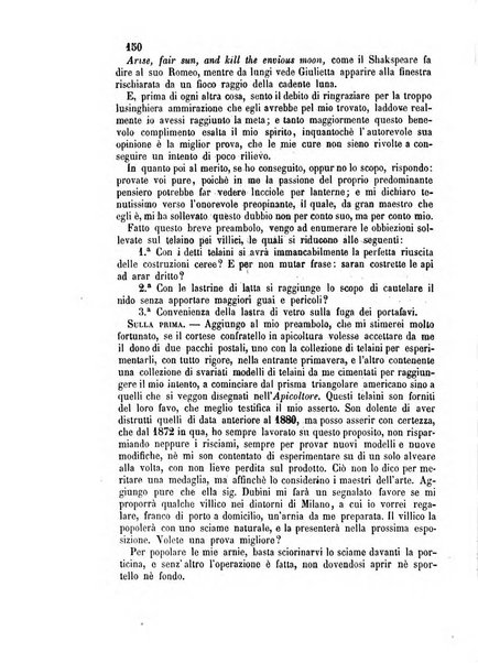 L'apicoltore giornale dell'Associazione centrale d'incoraggiamento per l'apicoltura in Italia