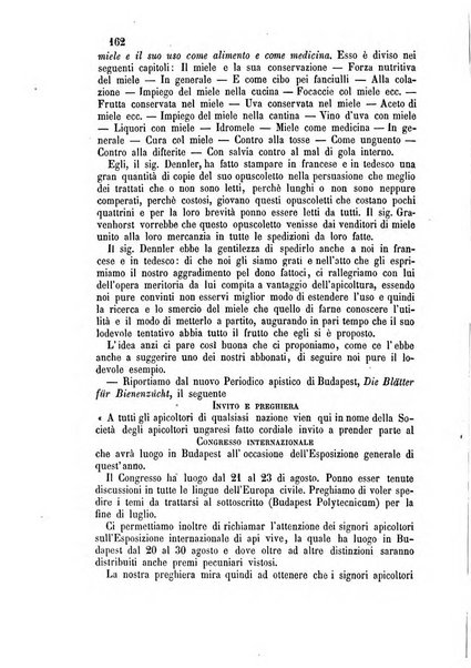 L'apicoltore giornale dell'Associazione centrale d'incoraggiamento per l'apicoltura in Italia