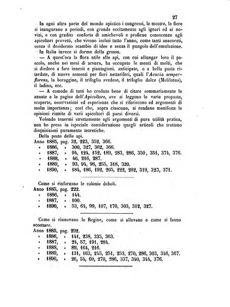 L'apicoltore giornale dell'Associazione centrale d'incoraggiamento per l'apicoltura in Italia