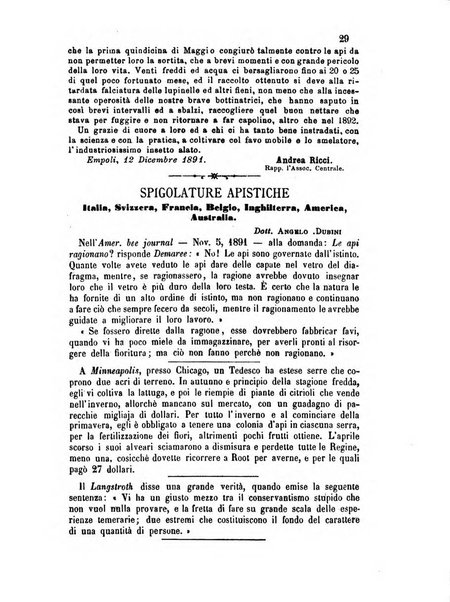 L'apicoltore giornale dell'Associazione centrale d'incoraggiamento per l'apicoltura in Italia