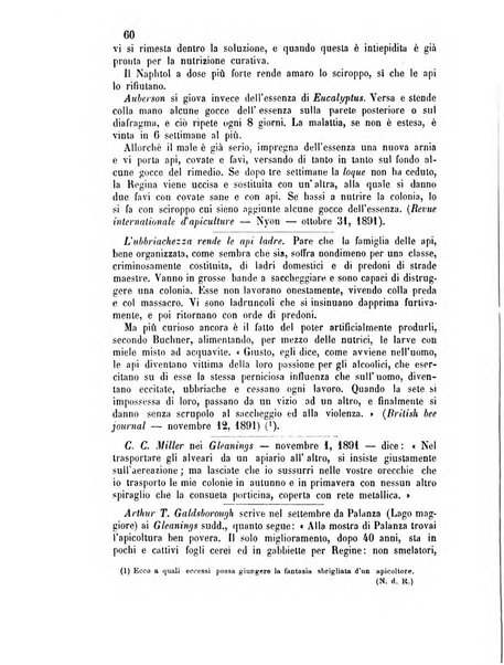 L'apicoltore giornale dell'Associazione centrale d'incoraggiamento per l'apicoltura in Italia