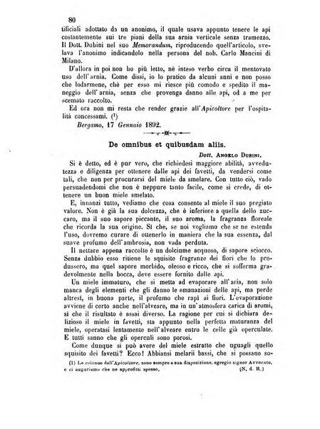 L'apicoltore giornale dell'Associazione centrale d'incoraggiamento per l'apicoltura in Italia