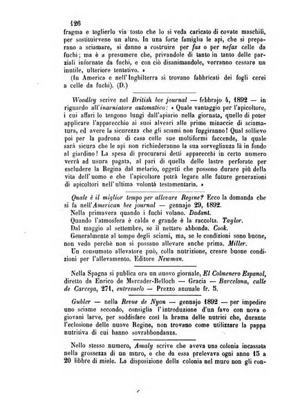 L'apicoltore giornale dell'Associazione centrale d'incoraggiamento per l'apicoltura in Italia