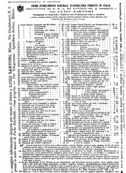 L'apicoltore giornale dell'Associazione centrale d'incoraggiamento per l'apicoltura in Italia