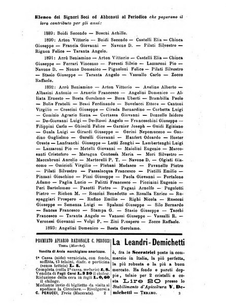 L'apicoltore giornale dell'Associazione centrale d'incoraggiamento per l'apicoltura in Italia