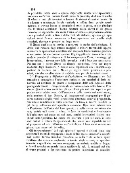 L'apicoltore giornale dell'Associazione centrale d'incoraggiamento per l'apicoltura in Italia