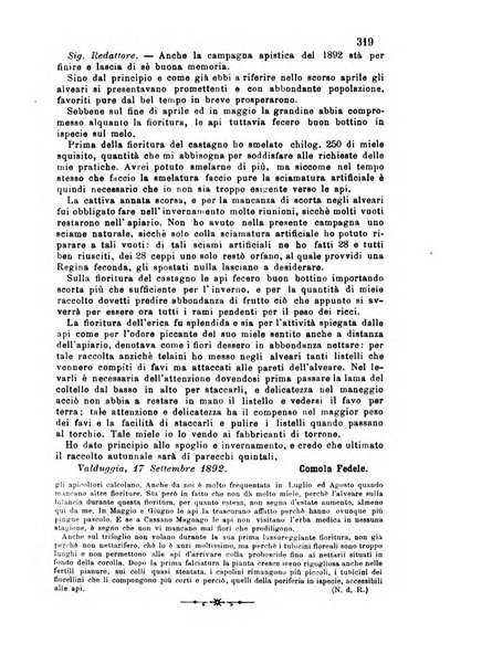 L'apicoltore giornale dell'Associazione centrale d'incoraggiamento per l'apicoltura in Italia