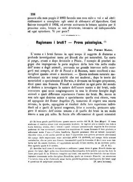 L'apicoltore giornale dell'Associazione centrale d'incoraggiamento per l'apicoltura in Italia