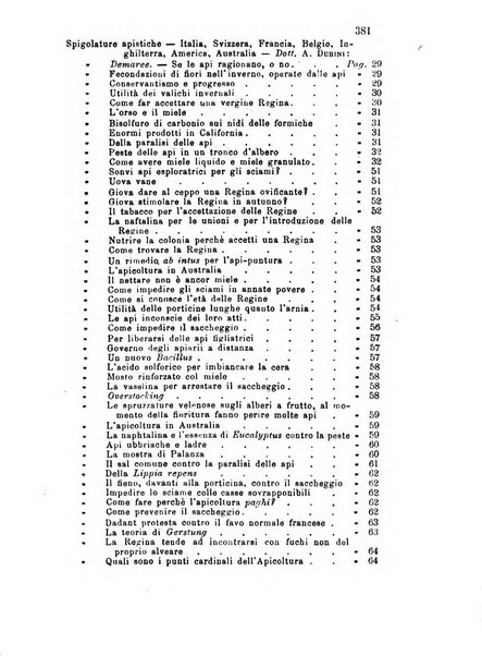 L'apicoltore giornale dell'Associazione centrale d'incoraggiamento per l'apicoltura in Italia