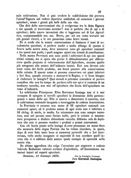 L'apicoltore giornale dell'Associazione centrale d'incoraggiamento per l'apicoltura in Italia