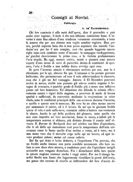 L'apicoltore giornale dell'Associazione centrale d'incoraggiamento per l'apicoltura in Italia