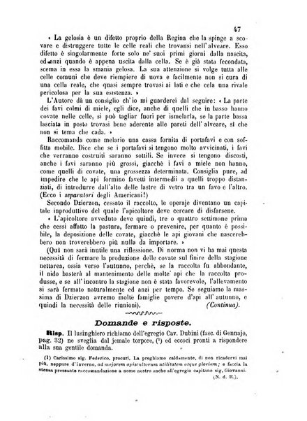 L'apicoltore giornale dell'Associazione centrale d'incoraggiamento per l'apicoltura in Italia