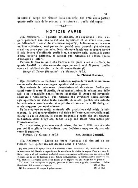 L'apicoltore giornale dell'Associazione centrale d'incoraggiamento per l'apicoltura in Italia