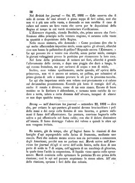 L'apicoltore giornale dell'Associazione centrale d'incoraggiamento per l'apicoltura in Italia