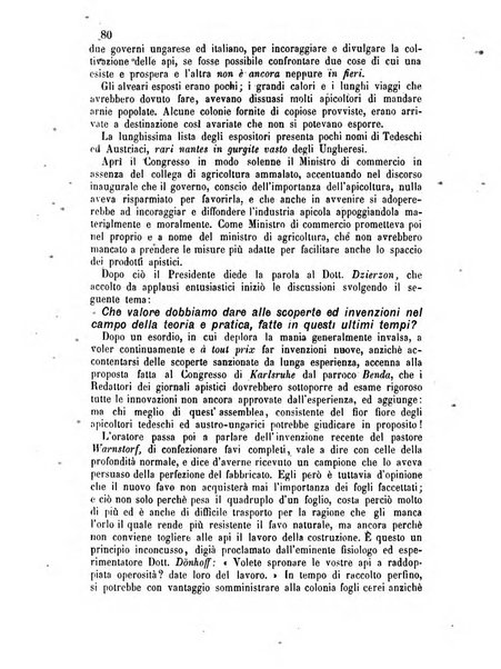 L'apicoltore giornale dell'Associazione centrale d'incoraggiamento per l'apicoltura in Italia