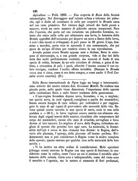 L'apicoltore giornale dell'Associazione centrale d'incoraggiamento per l'apicoltura in Italia