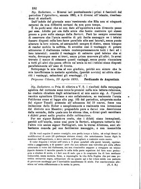 L'apicoltore giornale dell'Associazione centrale d'incoraggiamento per l'apicoltura in Italia