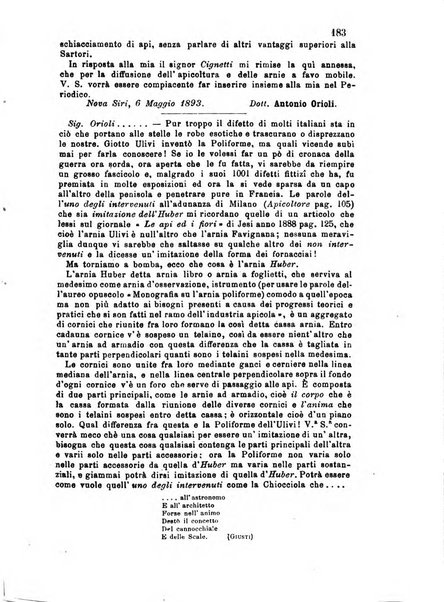 L'apicoltore giornale dell'Associazione centrale d'incoraggiamento per l'apicoltura in Italia