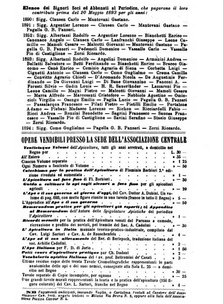 L'apicoltore giornale dell'Associazione centrale d'incoraggiamento per l'apicoltura in Italia