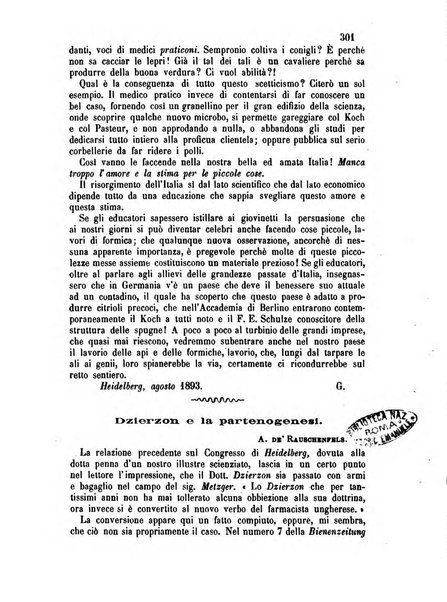 L'apicoltore giornale dell'Associazione centrale d'incoraggiamento per l'apicoltura in Italia