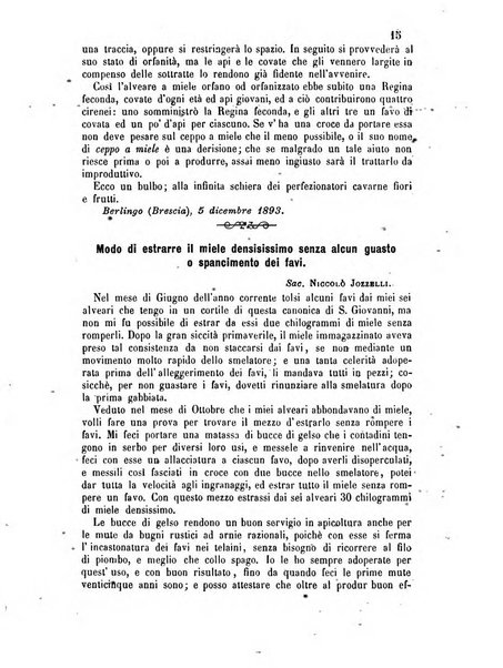 L'apicoltore giornale dell'Associazione centrale d'incoraggiamento per l'apicoltura in Italia