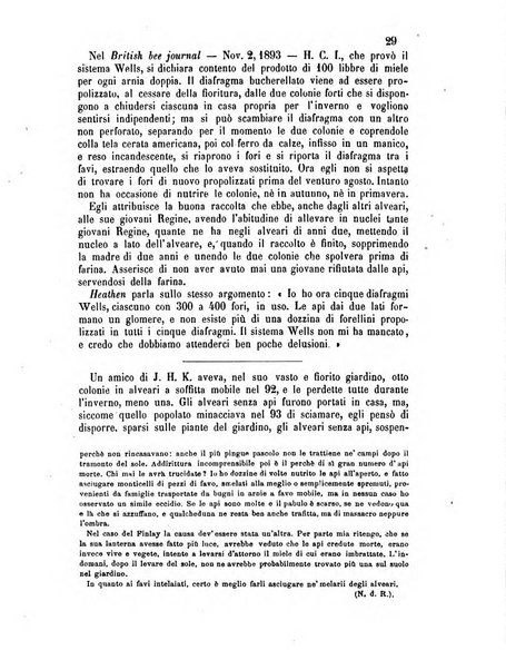 L'apicoltore giornale dell'Associazione centrale d'incoraggiamento per l'apicoltura in Italia