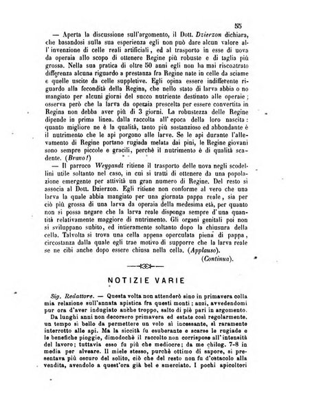 L'apicoltore giornale dell'Associazione centrale d'incoraggiamento per l'apicoltura in Italia