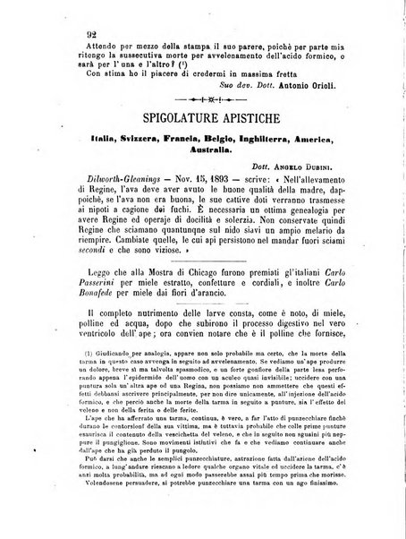 L'apicoltore giornale dell'Associazione centrale d'incoraggiamento per l'apicoltura in Italia