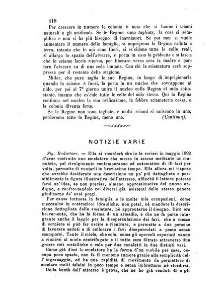 L'apicoltore giornale dell'Associazione centrale d'incoraggiamento per l'apicoltura in Italia