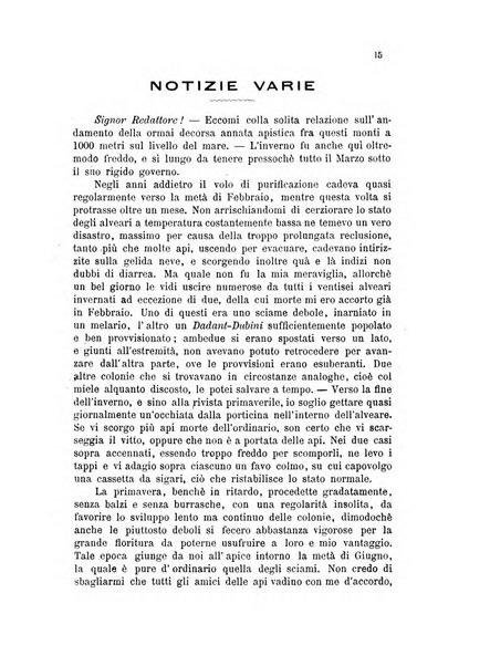 L'apicoltore giornale dell'Associazione centrale d'incoraggiamento per l'apicoltura in Italia