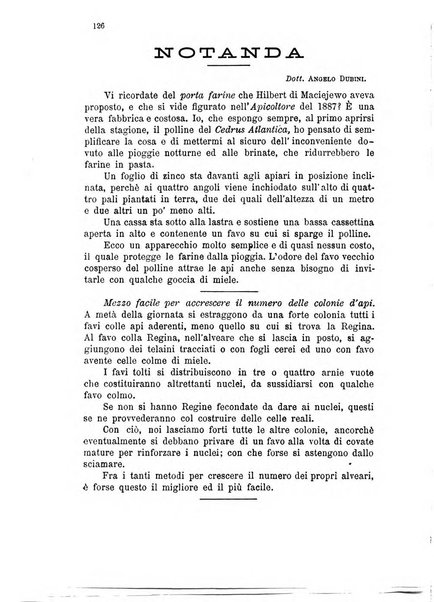 L'apicoltore giornale dell'Associazione centrale d'incoraggiamento per l'apicoltura in Italia