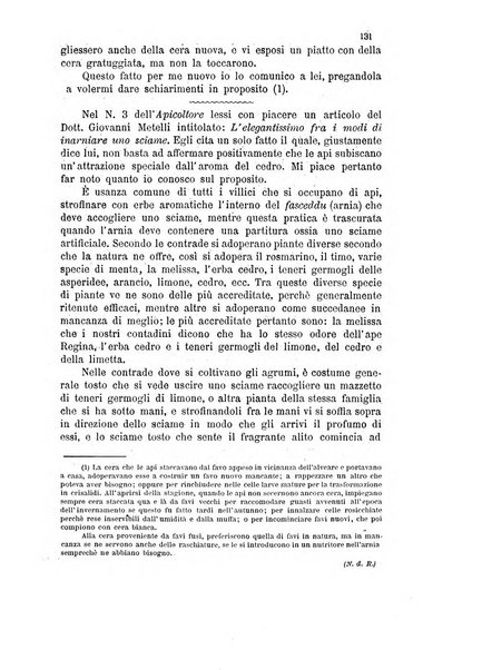 L'apicoltore giornale dell'Associazione centrale d'incoraggiamento per l'apicoltura in Italia