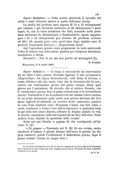 L'apicoltore giornale dell'Associazione centrale d'incoraggiamento per l'apicoltura in Italia