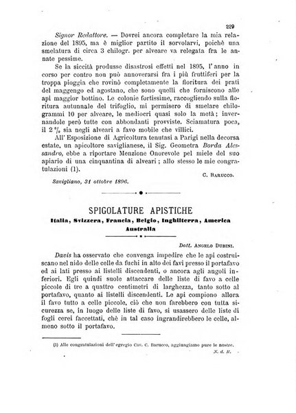 L'apicoltore giornale dell'Associazione centrale d'incoraggiamento per l'apicoltura in Italia