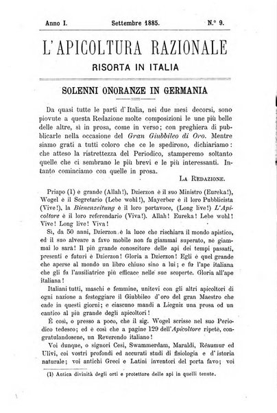 L' apicoltura razionale risorta in Italia