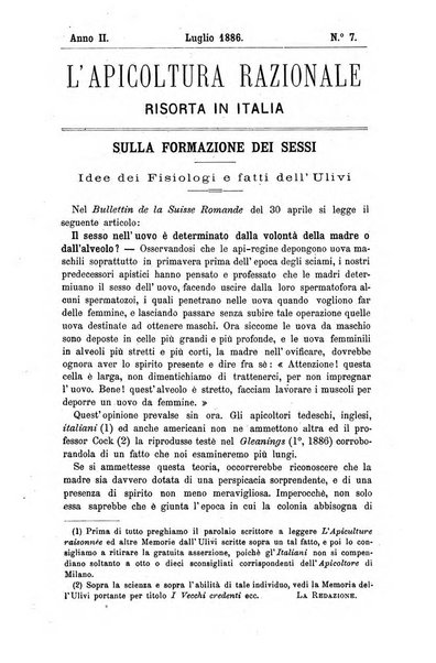 L' apicoltura razionale risorta in Italia