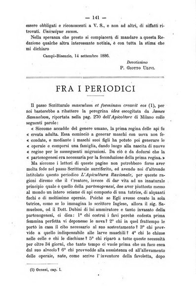 L' apicoltura razionale risorta in Italia