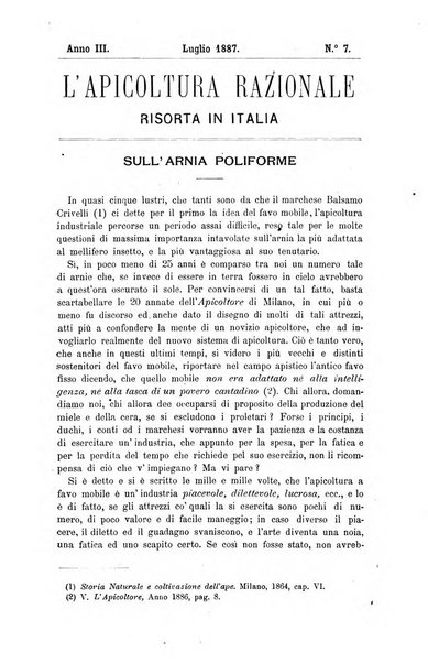 L' apicoltura razionale risorta in Italia