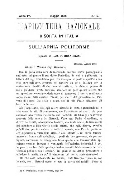 L' apicoltura razionale risorta in Italia