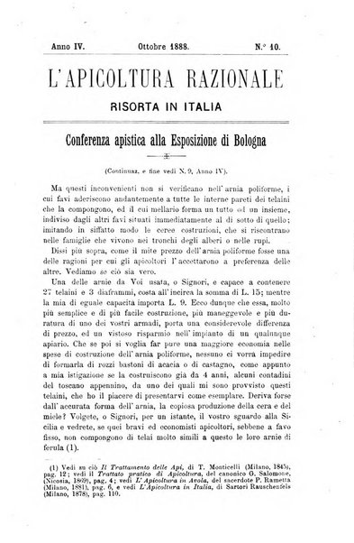 L' apicoltura razionale risorta in Italia