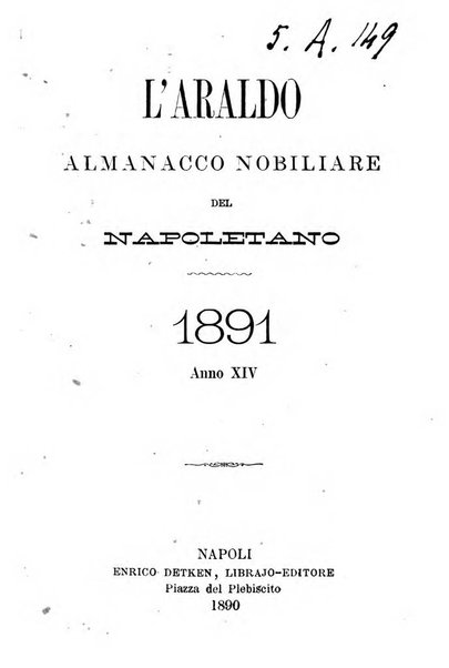 L'araldo almanacco nobiliare del napoletano